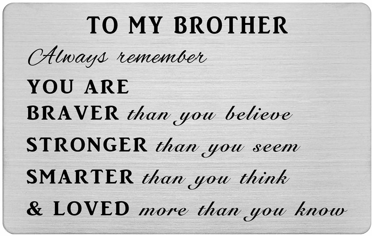 To My Brother Gift, Brother Birthday Cards from Sister, Brother Personalised Gifts on Fathers Day image number 2