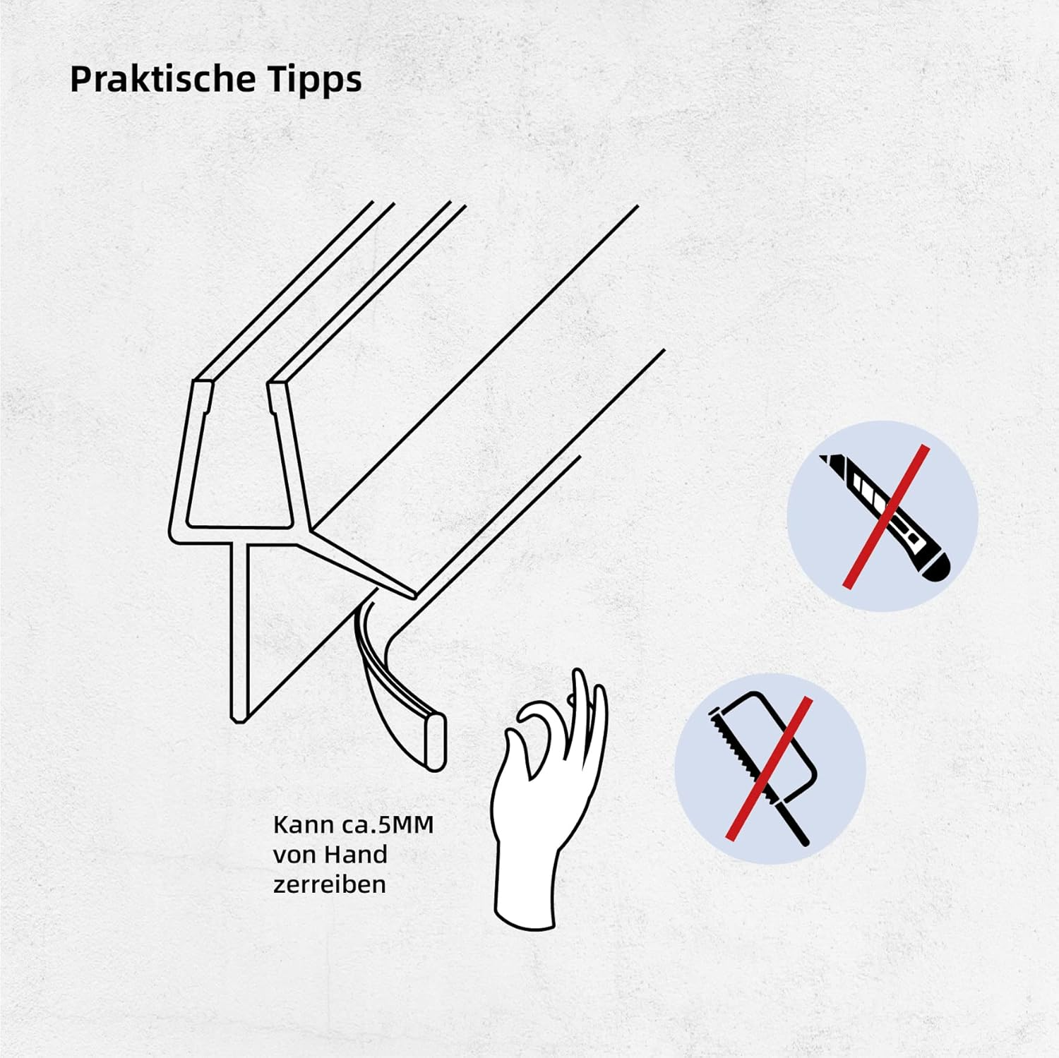 KOOBON Shower Seal 2 X 80 Cm Replacement Seal Shower Door for Shower Door Glass Thicknesses of 4-6 Mm, Water-Repellent Shower Door Seal or Shower Cubicle Seal for Shower Cubicle Bath image number 3
