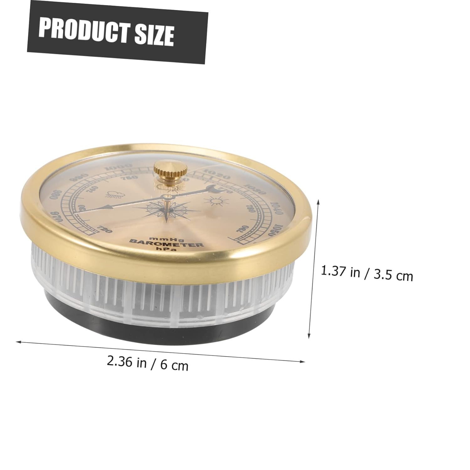 Aneroid Barometer Wall Barometer for Home Garden Adjustable Pointers for Accurate Air Pressure Measurement image number 3