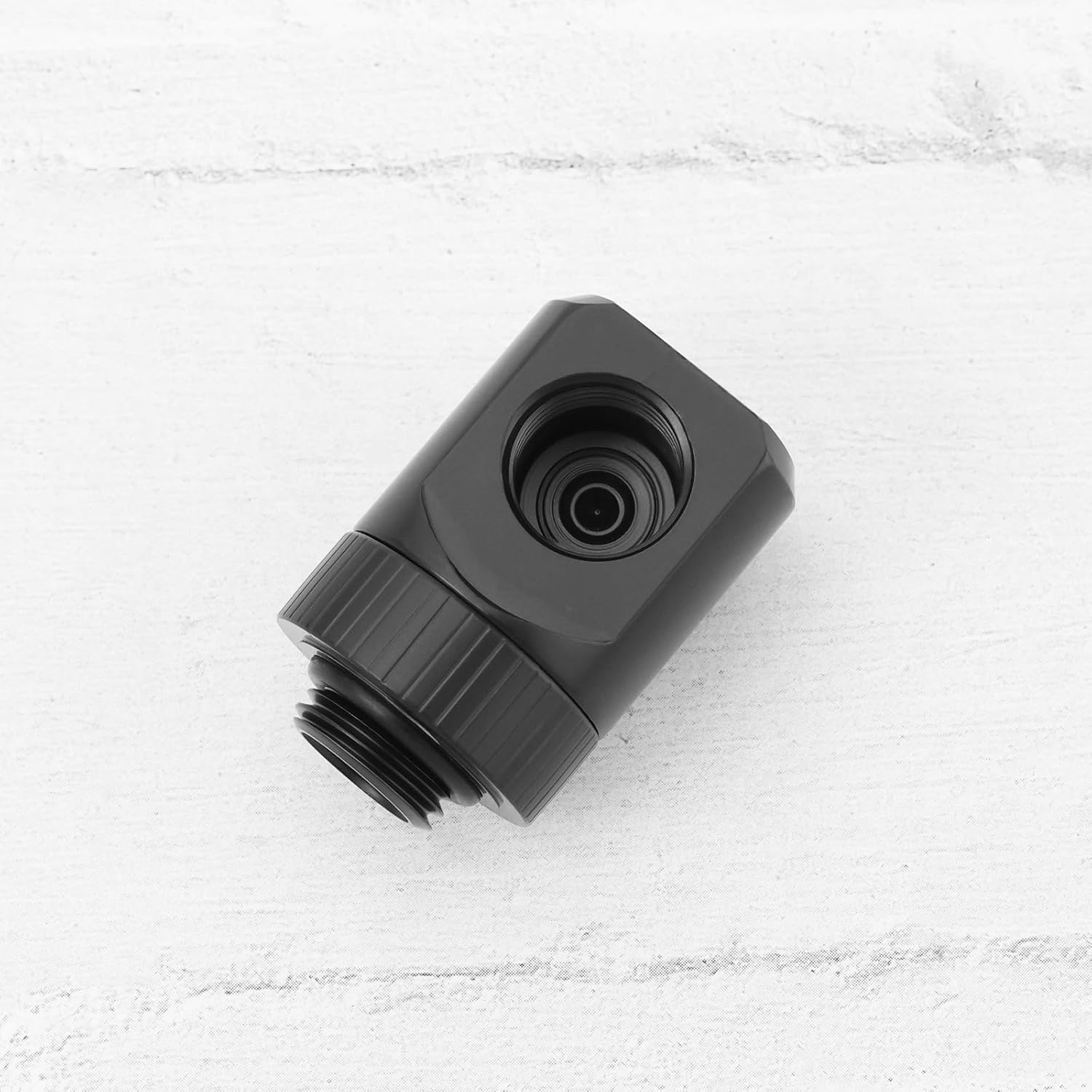 Emagtech 1PC Water Cooling Fitting 90 Degrees PC Water Cooling Elbow Connector G1/4 Thread Brass Torque Rotary Torque Wrench End Fitting Black image number 6