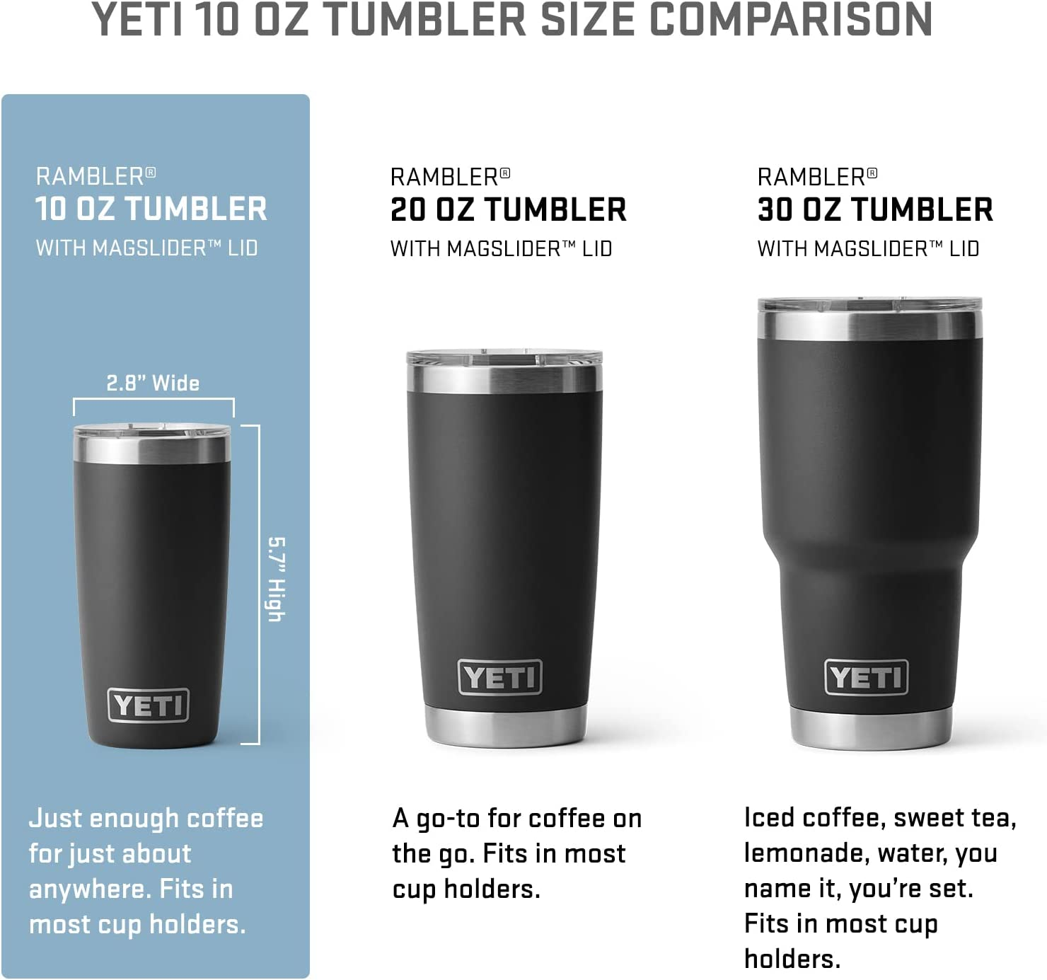 YETI Rambler 30 Oz Stainless Steel Vacuum Insulated Tumbler W/Magslider Lid image number 2
