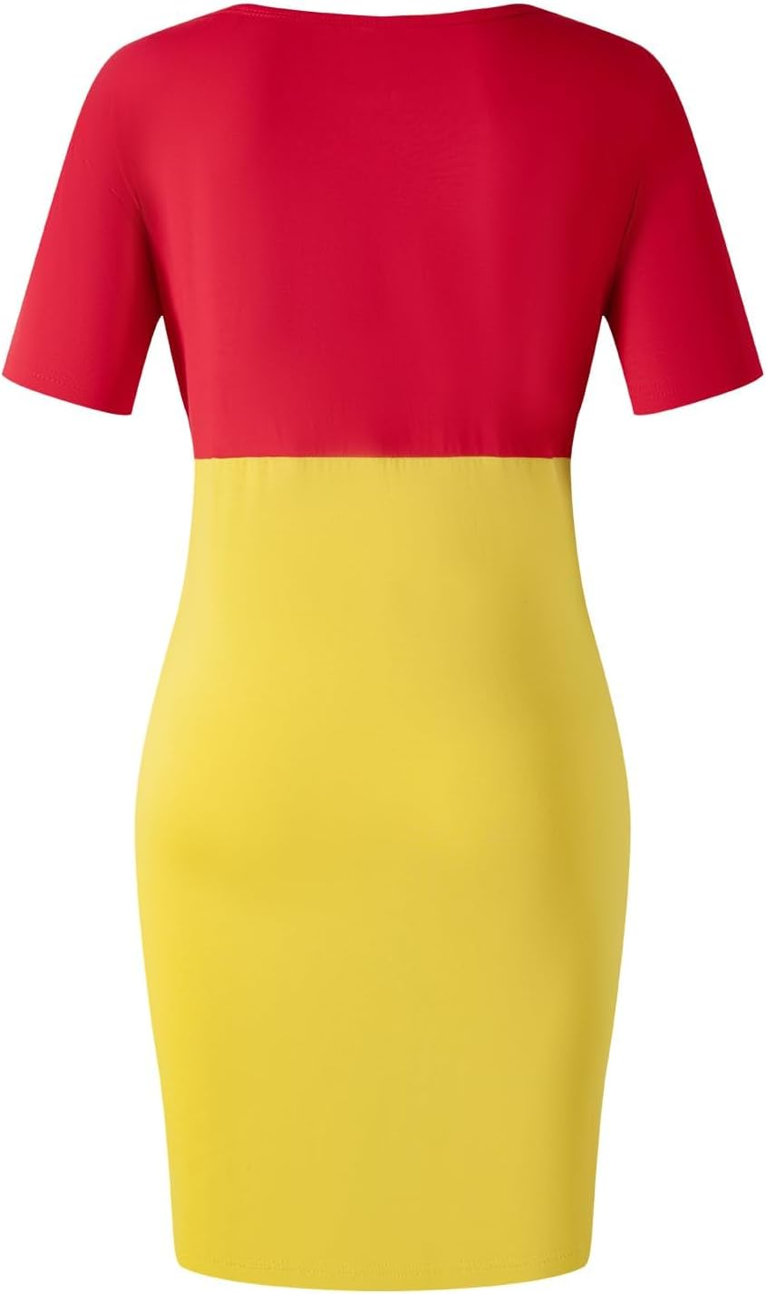 PROMOTED to BIG SISTER Halloween Maternity Costume Women Mini Dress image number 3