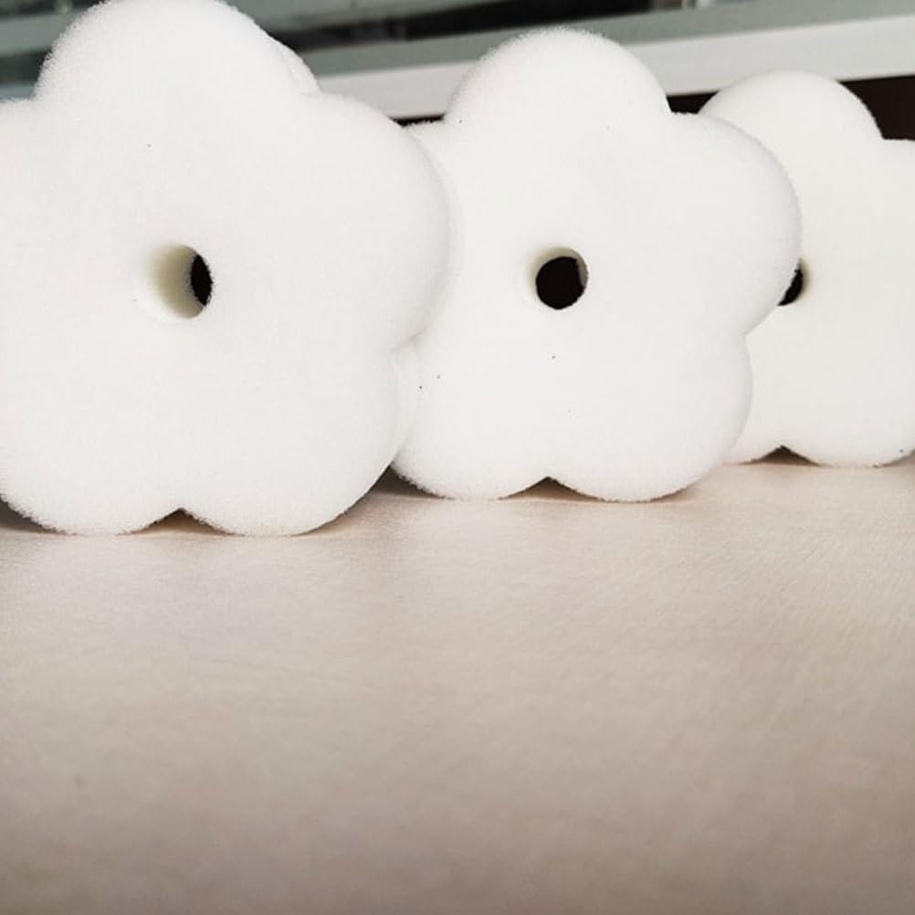 DOITOOL 24Pcs Filter Sponge Swimming Pool Maintenance Kit Filting Sponge Oil Absorbing Sponge for Pool Bathtub Accessories Hot Tub Sponge to Soak up Oils Flower Sponge Descaler Float White