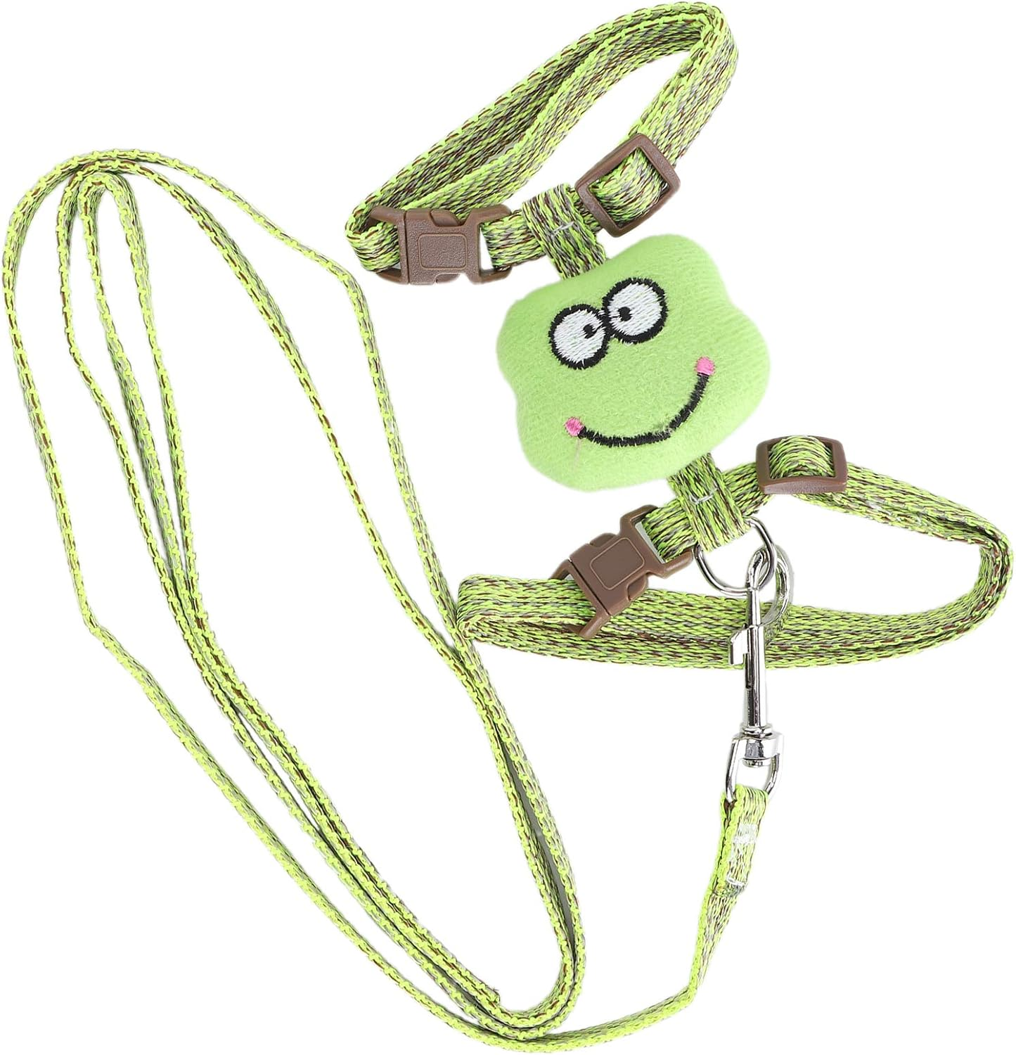 Cat Harness with Leash - Cloth I Shaped Chest Harness - Adjustable Escapeproof Kitten Harness, Lightweight Soft for Large Small Cats Walking Travel Outdoor (Green)