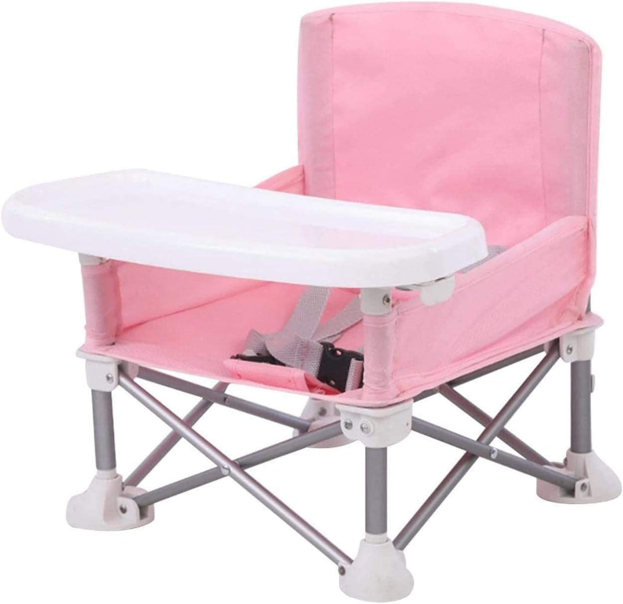 Baby Booster Seat, Toddler High Chair, Portable Baby Seat Travel, Compact Folding Portable Highchair for Indoor/Outdoor Dining, Camping, Park, Beach (Pink)