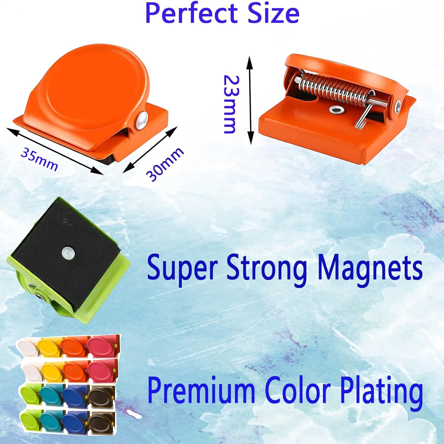 16Piece Magnetic Metal Clips,Refrigerator Magnets Clips Whiteboard Wall Fridge Magnetic,Clip Magnets,Cute Magnets Metal Clip for House Office School Use,Clipping Photos,Pictures image number 5
