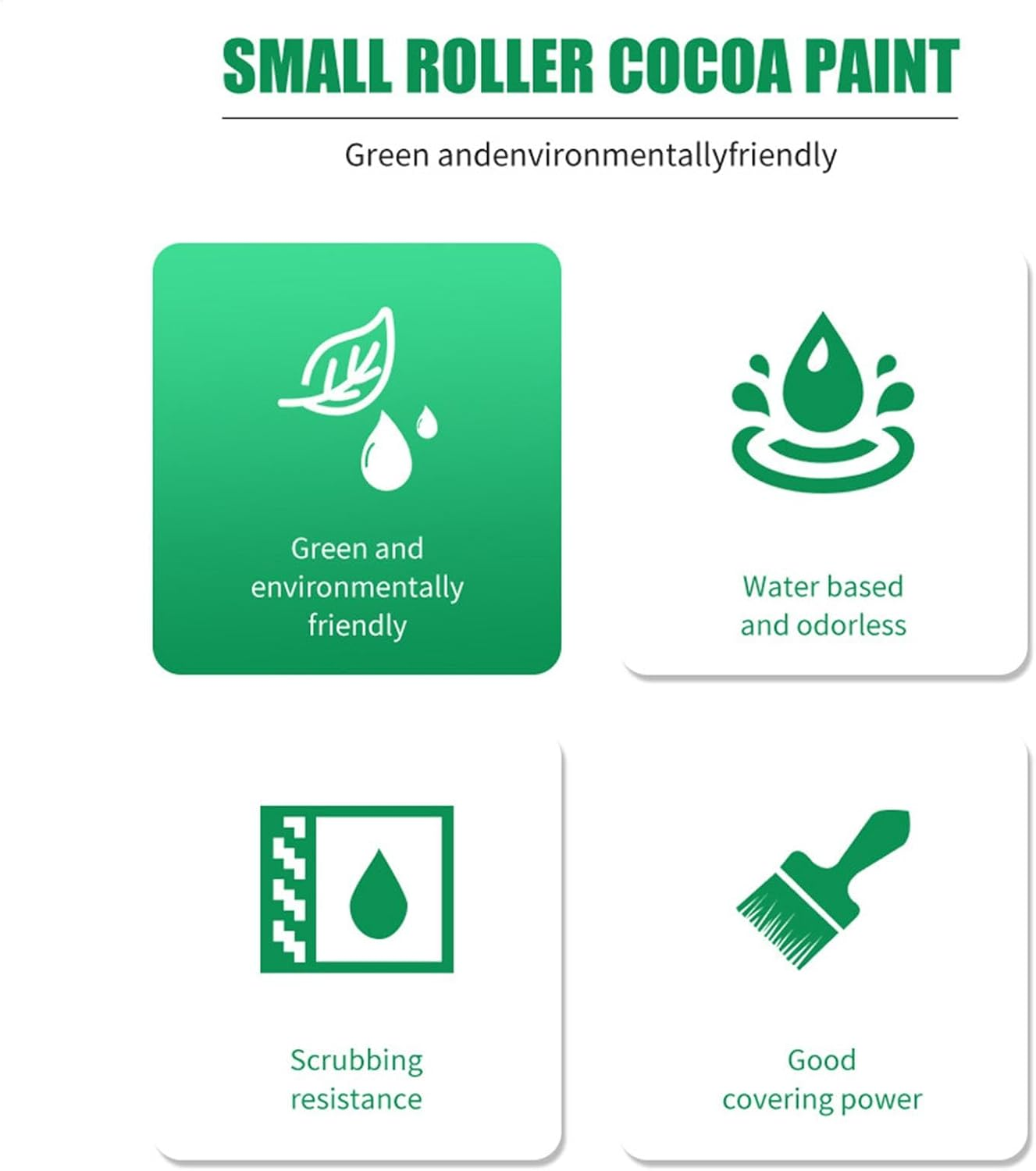 White Touch up Paint - 100G Latex Water-Based Paint for Wall Repair, Includes Roller Brush, White Ceiling Paint for Walls, Touch up Wall Painting Kit for Home and Office Use image number 1