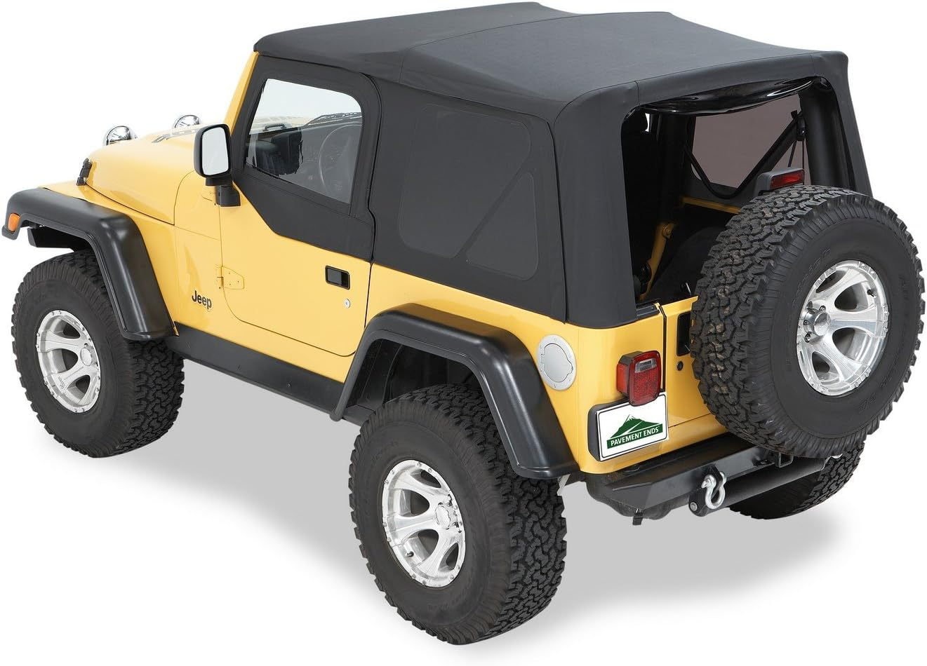 Bestop Pavement Ends by 51148-35 Replay Black Diamond Soft Top with Tinted Window for Jeep Wrangler image number 1