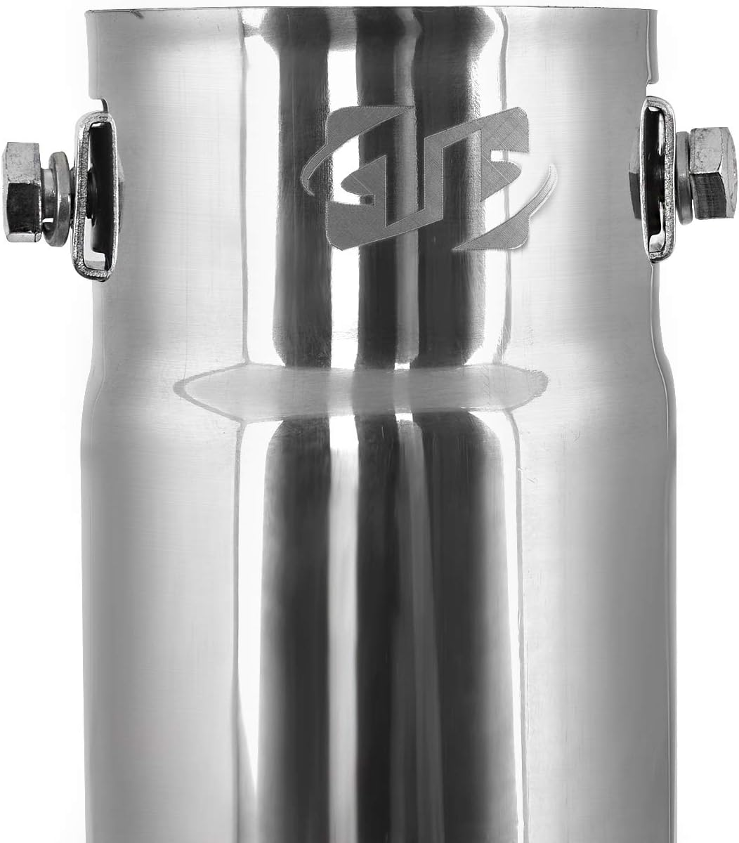 Pack of 2 Exhaust Tips - to Fit 1.5 to 2 Inch Exhaust Tail Pipe Diameter- Stainless Steel to Give Chrome Effect - Car Muffler Tips