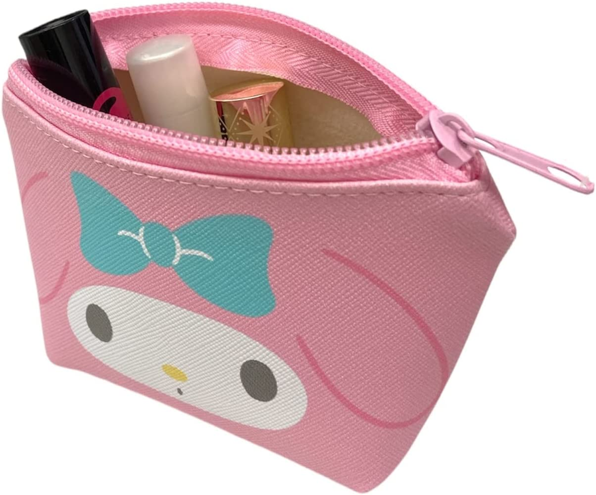 Sanrio My Melody Face Boat Type Cosmetics Small Pouch Bag 4.3 in (W) &times; 3 in (H) &times; 2 in (D) for Adult Use, Pink, Size: about 4.3 in (W) &times; 3 in (H) &times; 2 in (D), Cosmetics Mini Pouch image number 3