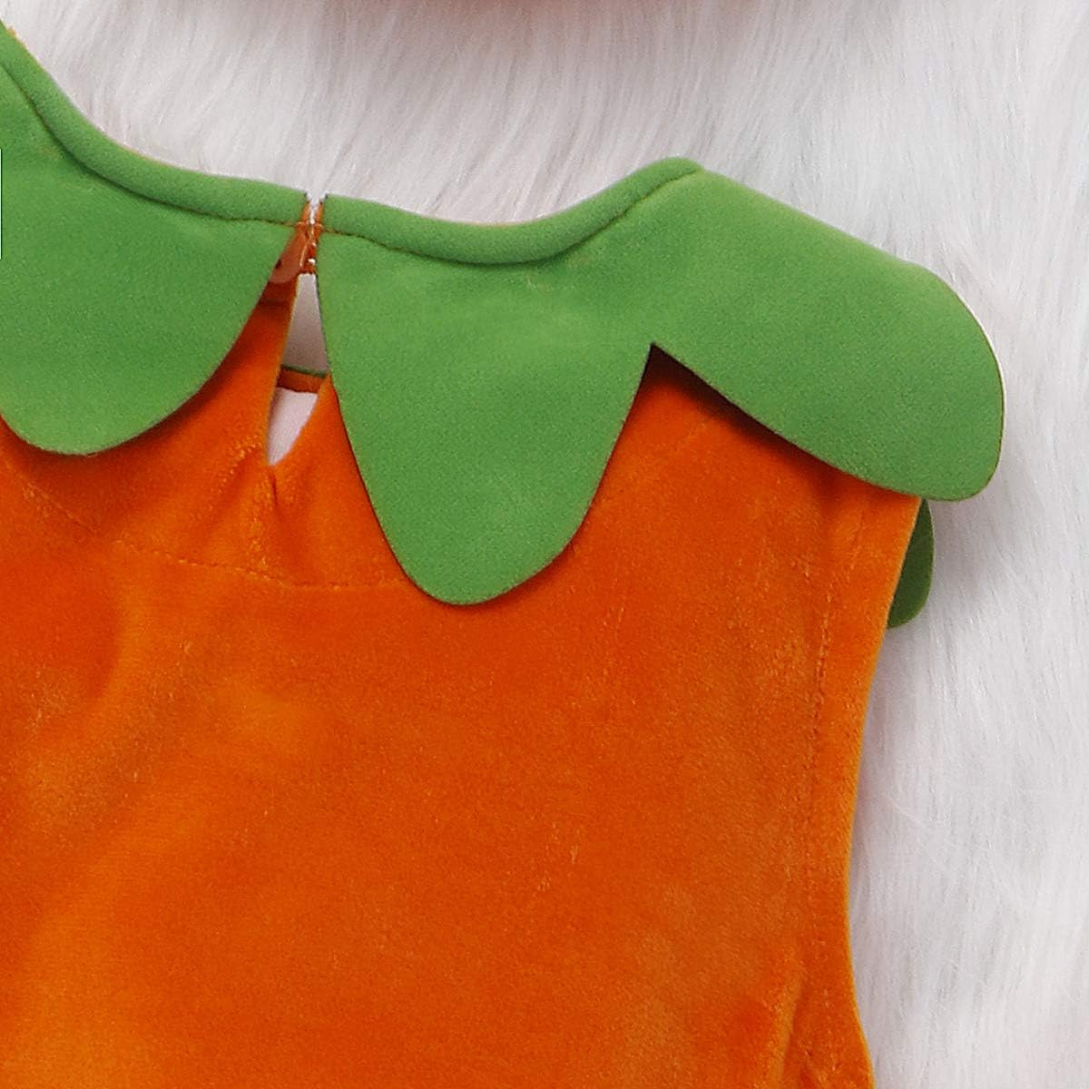 Newborn Toddler Baby Girl Boy Halloween Pumpkin Costumes Cute Hooded Romper Jumpsuit Outfit Clothes image number 5