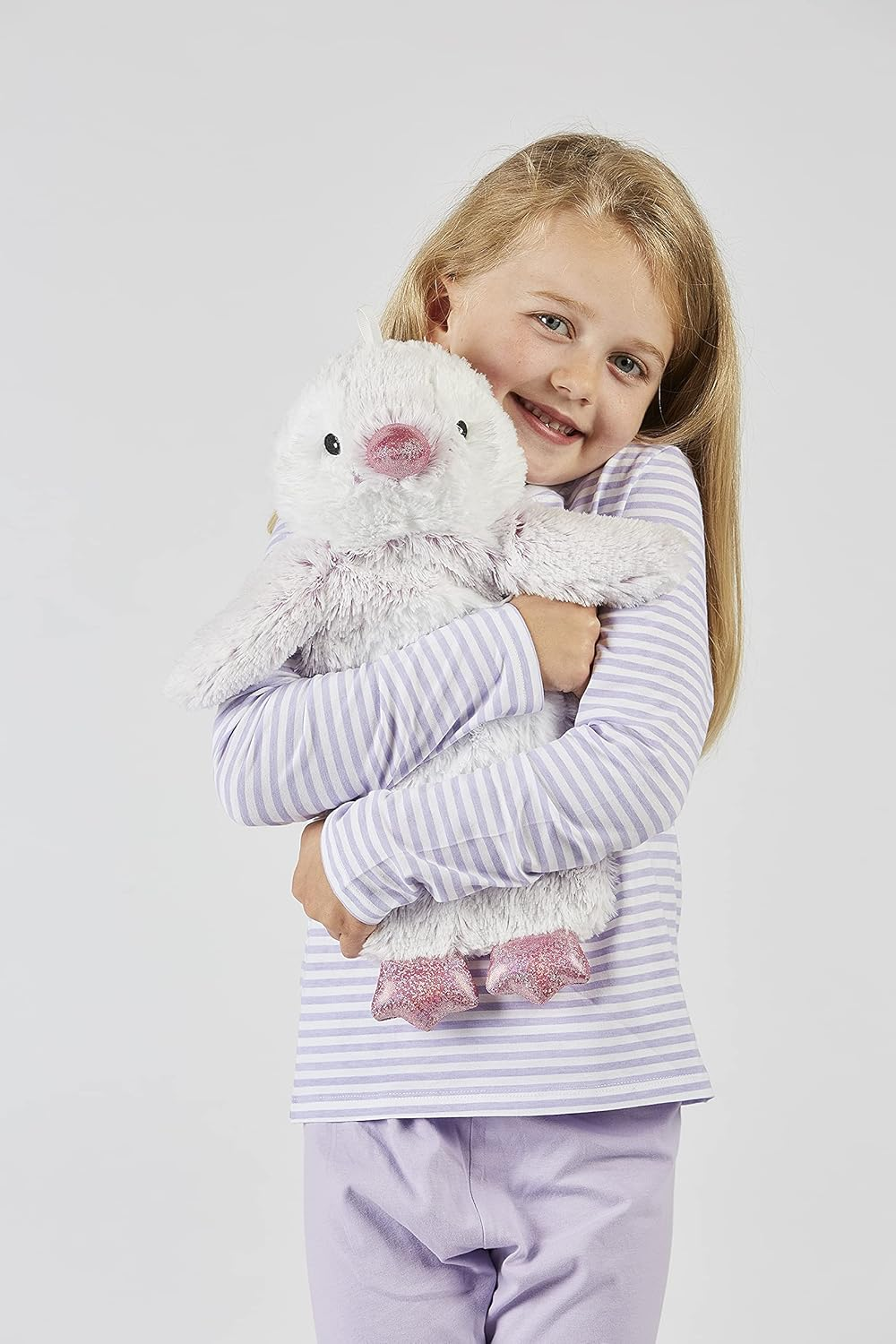 Warmies Animal Hot Water Bottle Soft Huggable Removable Square Cover & Bottle (Marshmallow Penguin)