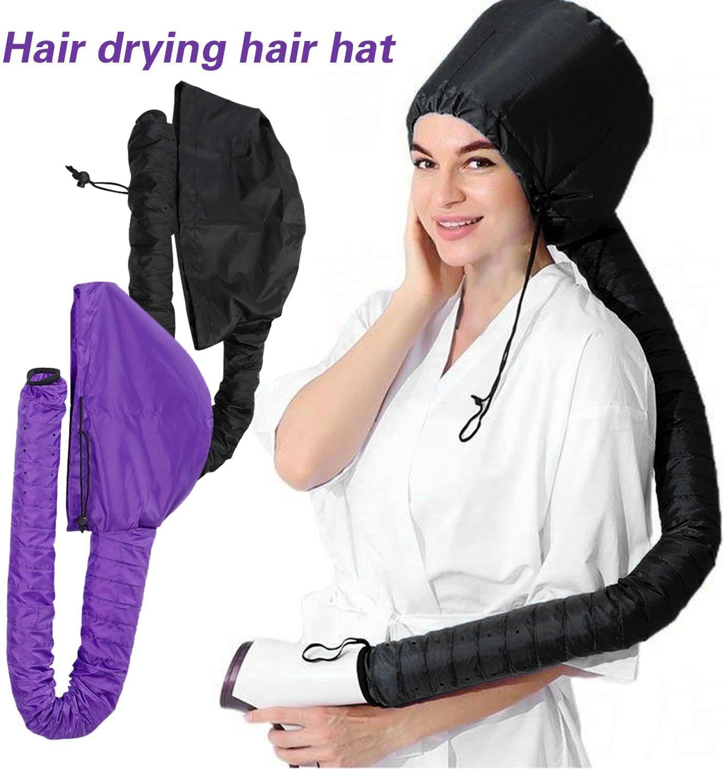 Pack of 2 Hair Dryer Caps, Helmet Drying Caps, Perm Caps for Home Care, Hair Dryer Attachments for Women and Girls image number 5