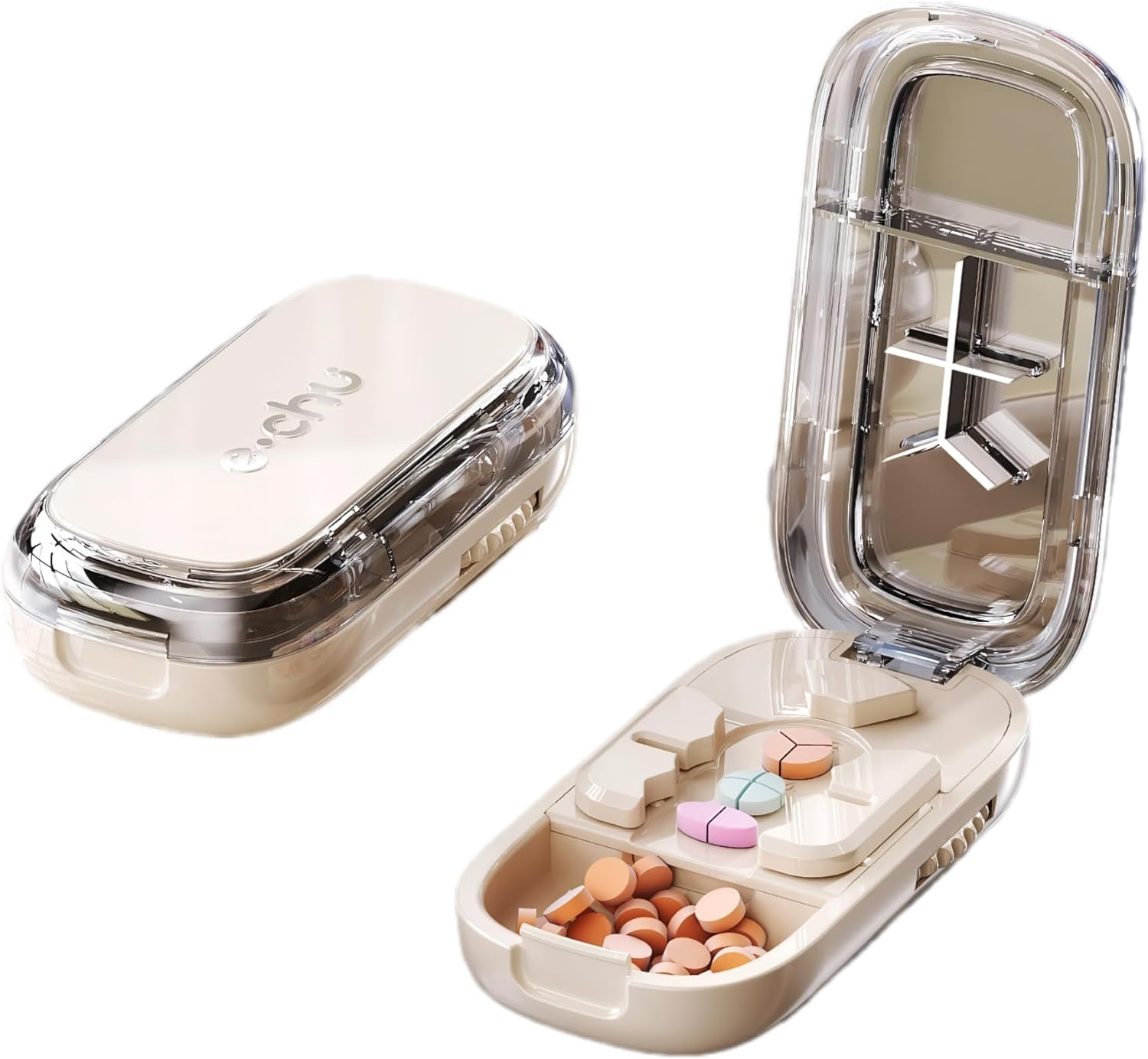 Adjustable Pill Cutter Splitter Tablet Cutter 1/2 1/3 1/4 for Small and Tiny Pills(Green)