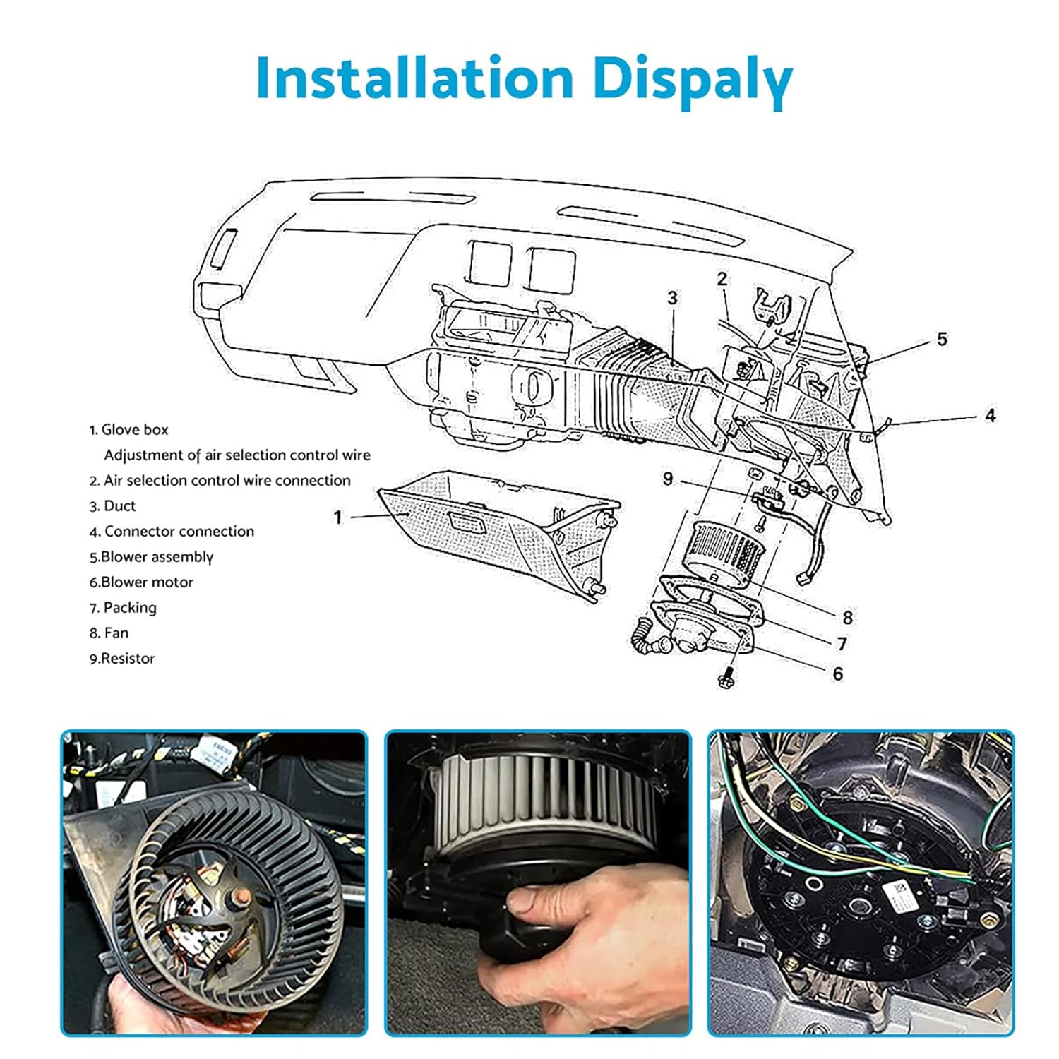 MAX COOL Heater Fan Blower Motor Compatible with Nissan X-Trail T31 for Dualis J10 image number 4