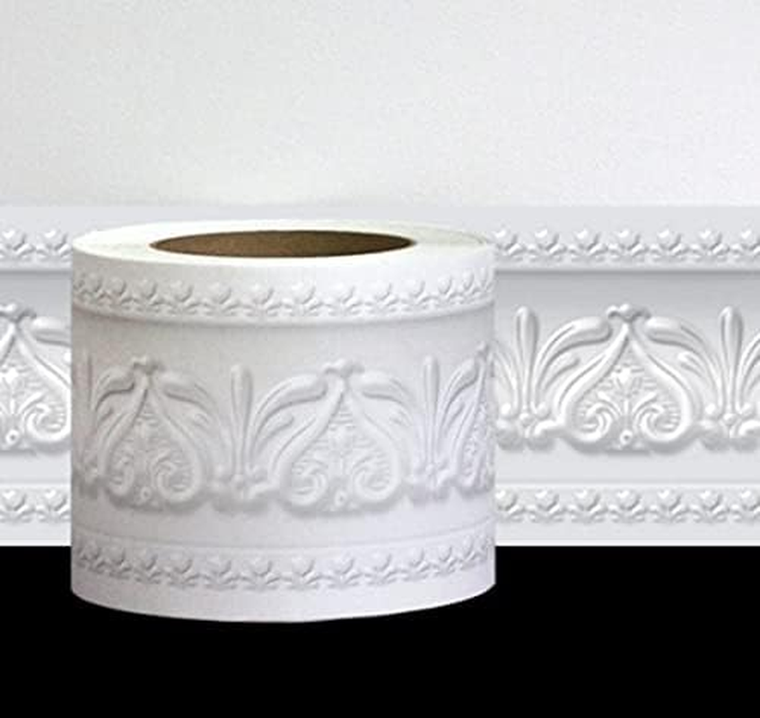 Royal Tulip Peel and Stick Wall Border Easy to Apply (Neutral Gray) - Gray image number 6