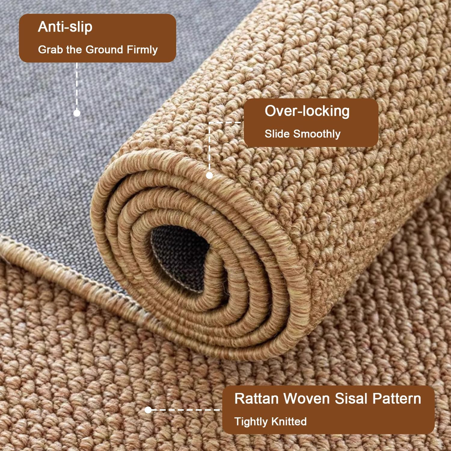 Office Chair Mat for Carpet/Hardwood Floors, Anti-Slip Desk Chair Mat, Multi-Purpose Floor Protector & Large Floor Mat for Office Chairs.(120X80Cm image number 6