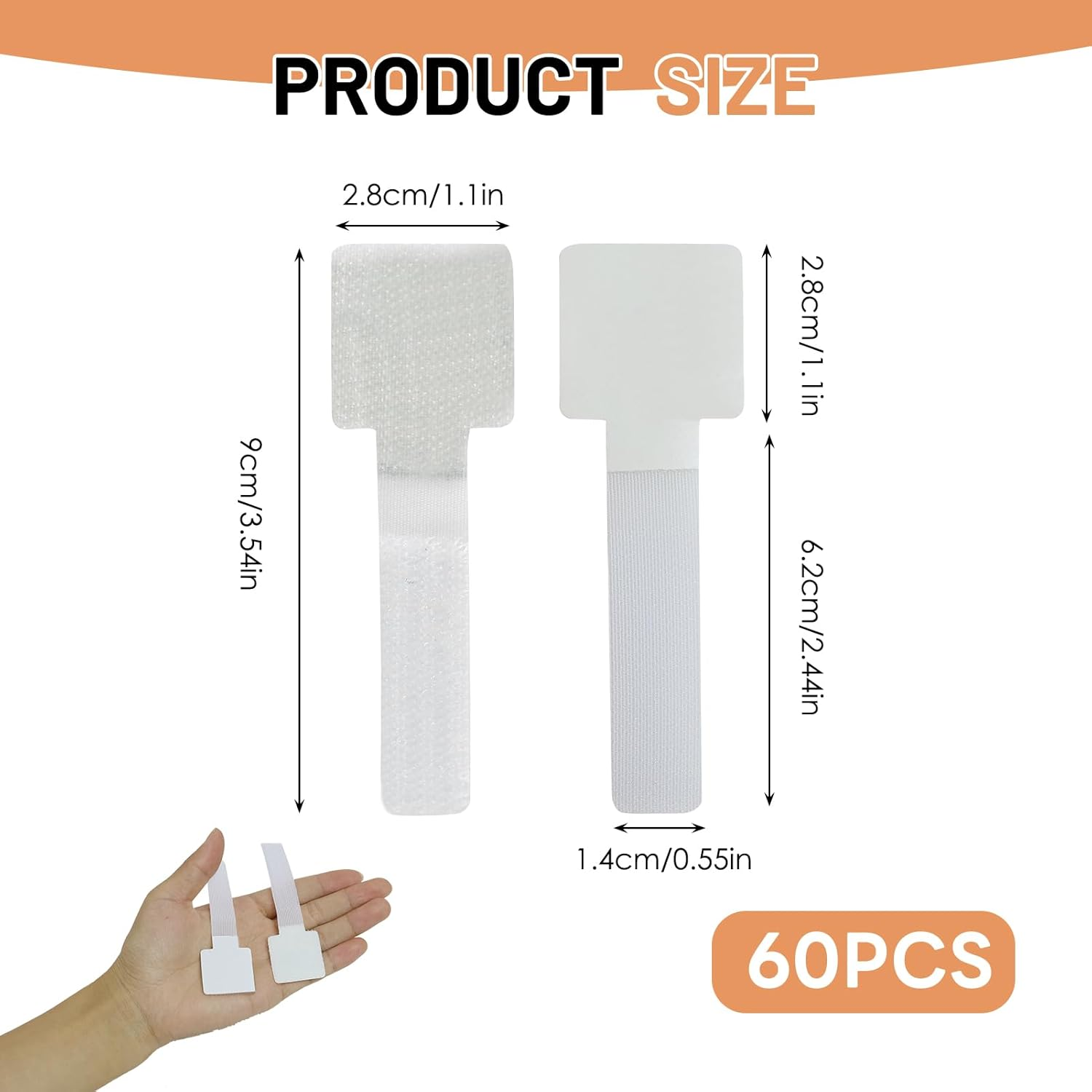 Pack of 60 Cat Net Attachment Cat Net Adhesive Hooks 3M Model Attachment of Cat Net for Balcony No Drilling Outdoor Adhesive Hooks for Cat Net Balcony Cat Protection Net (Without Cat Net, White)