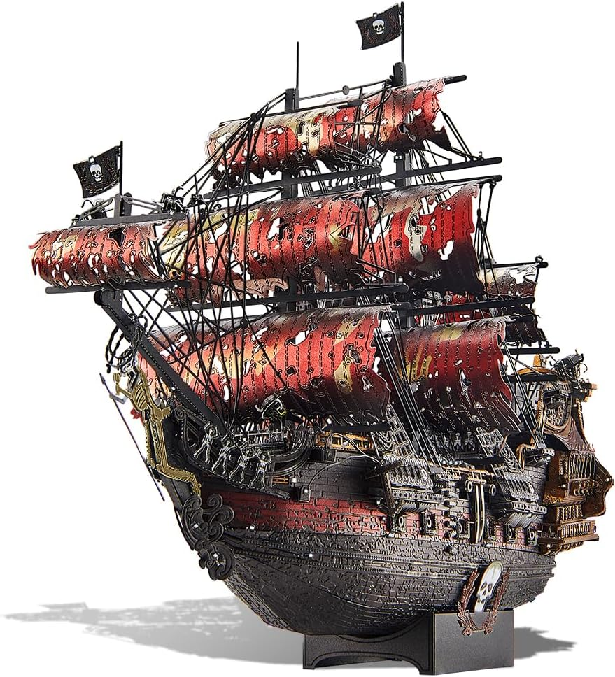 Piececool 3D Metal Puzzles the Queen Anne'S Revenge Pirate Ship DIY Jigsaw Assembly Model Kits for Adult