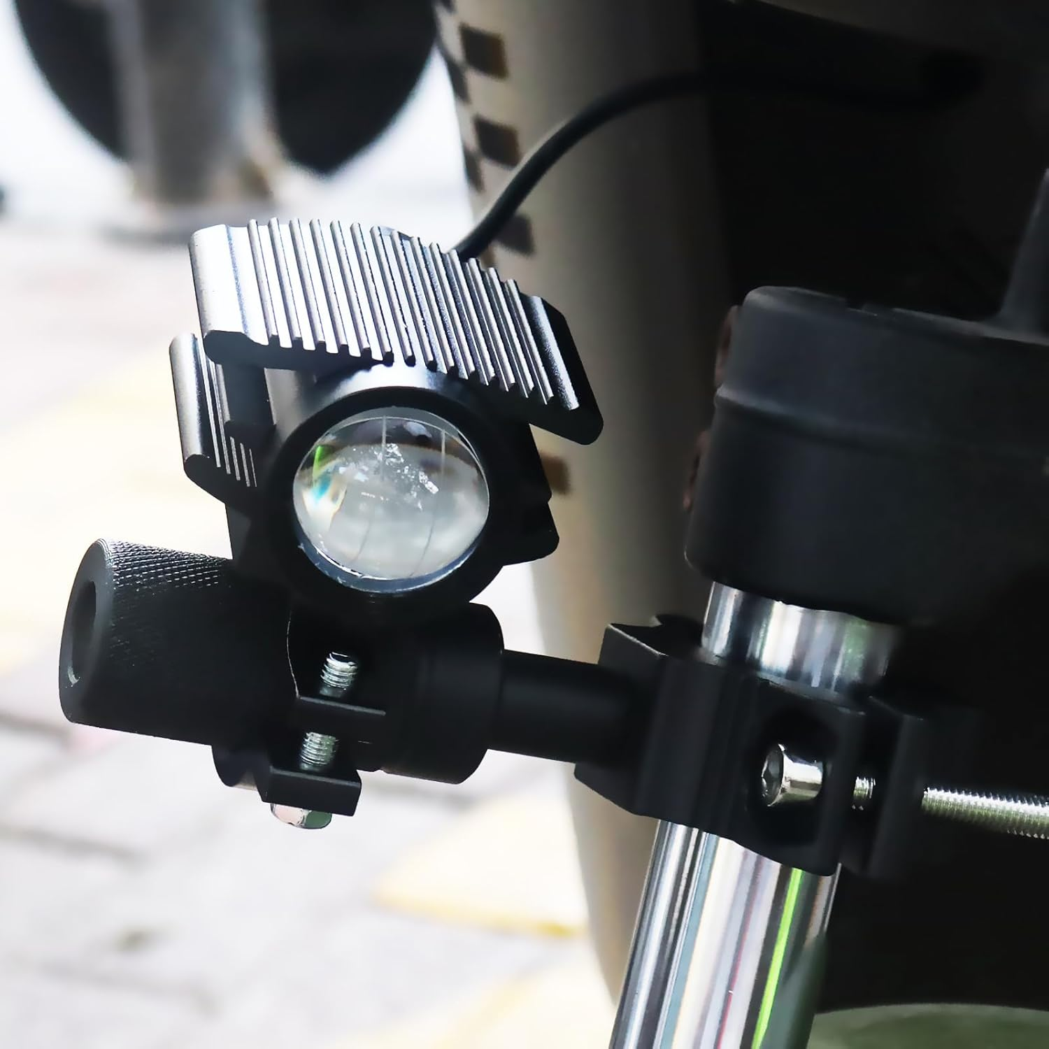 Windance 2PCS Motorcycle LED Headlight,32W 4 Modes Hi/Lo Beam Yellow White 6500K Waterproof Aux Spotlight for Tractor Truck/Atv UTV Suv/Boat 9V-85V (Black2Pcs) image number 5