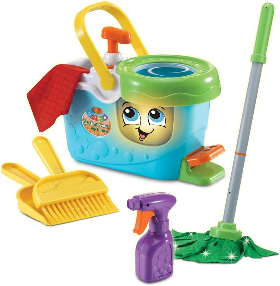 Leapfrog Clean Sweep Mop & Bucket - Role Play Toy - 615803 - Multicoloured image number 1