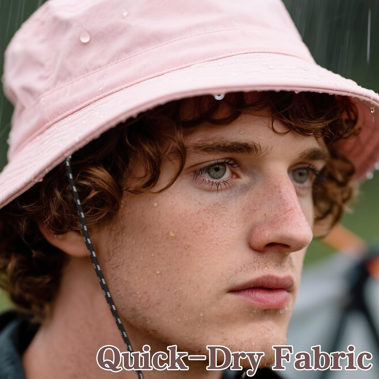 Bucket Hats, Packable Bucket Hat with String, Wide Brim Ring Buckle Sun Hat for UV Protection Women Men Beach Fishing Camping image number 3