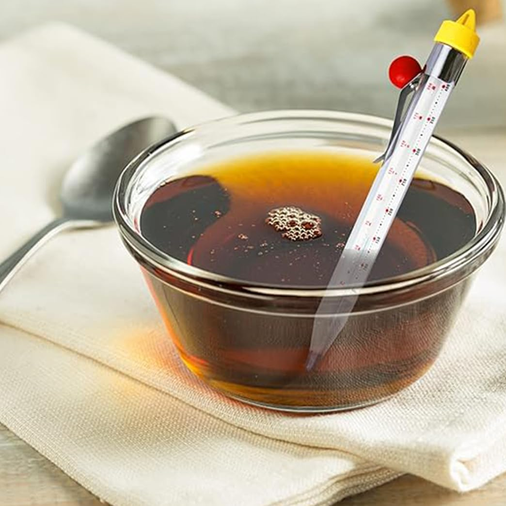 Candy and Deep Fry Thermometer with Pot Clip, Glass Food Thermometer for Sugar Syrup and Oil, Kitchen Cooking Tool with Hook image number 5