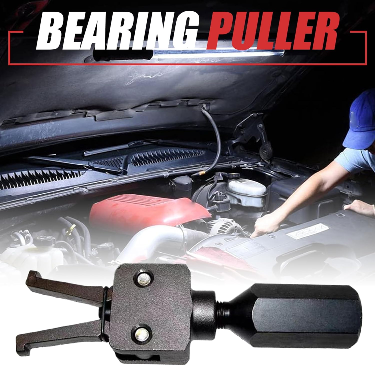 Bearing Puller - Adjustable Two Tool, Design | Bearing Removal Kit for Slide Hammer, Automotive Repair, Car Maintenance, Double Jaw Puller for Threaded Rods and Bearings image number 4