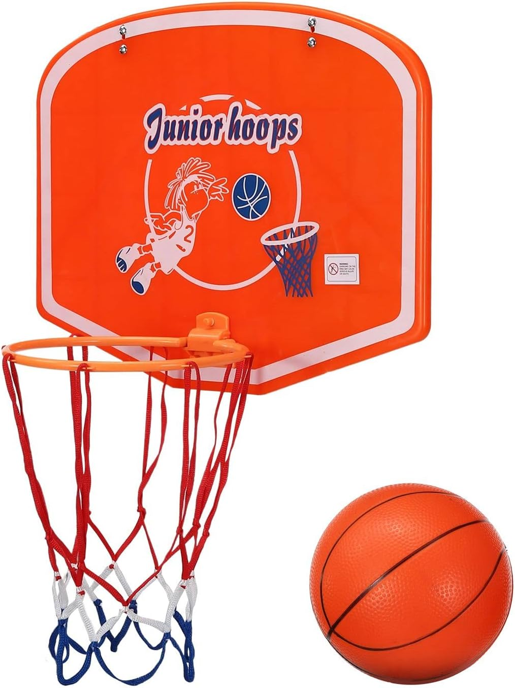 Genki Indoor Mini Basketball Hoop Set over the Door Wall Mounted Basketball Backboard 50 X 40Cm for Kids and Adults Home Outdoor Office W/Ball & Pump image number 3