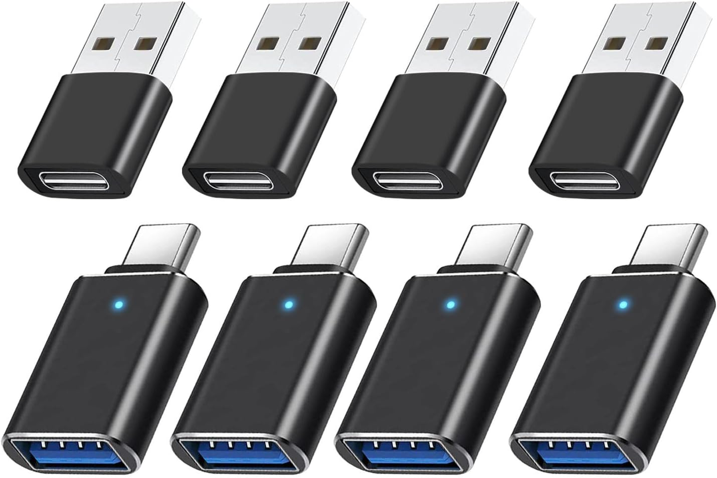 USB-C Adapter, USB-C to USB-A Adapter, Lightning to USB C Adapter, USB-C to USB 3.0 Adapter,Micro-Usb to USB-C Adapter, for Iphone 17 16 15 14,Ipad,Macbook,Samsung, Apple Watch 6Pack