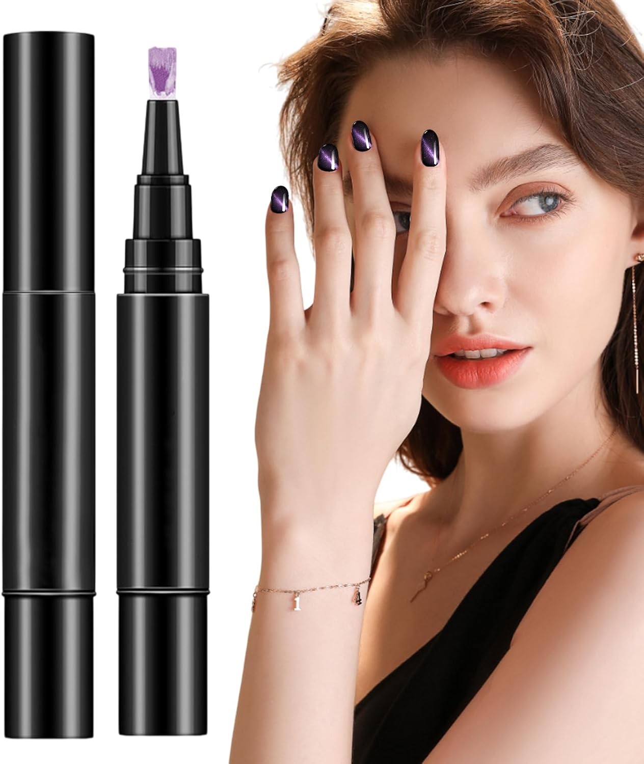 Nail Pen Gel Polish - 1 Step Gel Manicure Pencil, Nail Art Drawing Marker Pen | Gel Polish Pen for Home Salon, Easy Application Nail Design Tool for Women, Teens, Manicure Enthusiasts