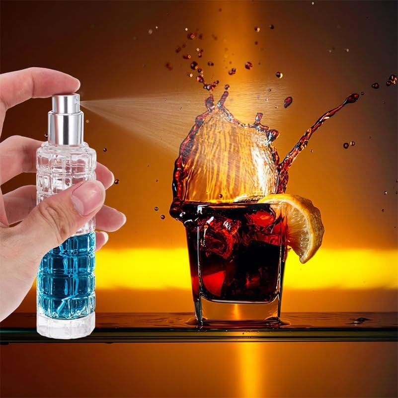 Luxshiny 2Pcs Bar Bitters Spray Bottle Cocktail Atomizer Bitters Bottle Bitters Sprayer Atomizer Spray Perfume Vermouth Spray Canister Cocktail Sprayer Empty Bottle Spray Transparent Glass image number 3