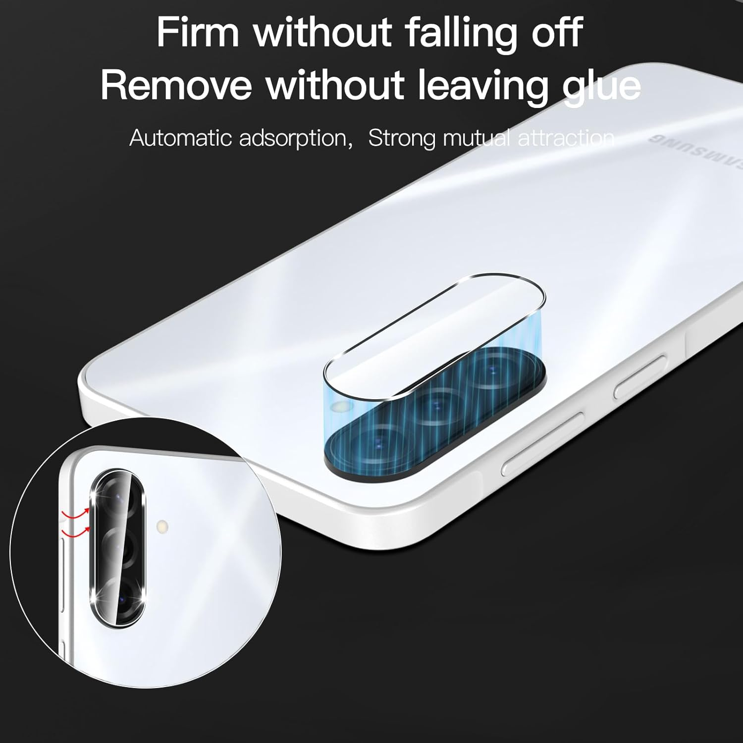 Anoowkoa Tempered Glass Screen Protector for Samsung Galaxy A17 5G/4G 9H Hardness HD Clear Screen Protector for Samsung A17 and Camera Protective Film Anti-Scratch with Positioning Aid Pack of 2 + 2 image number 2