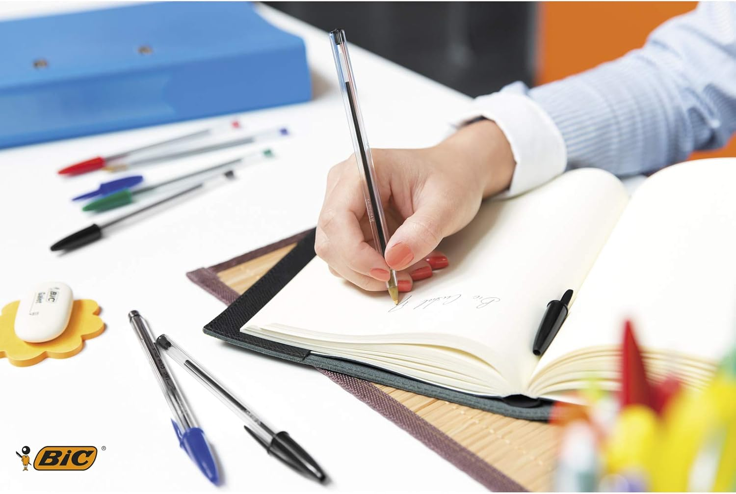 BIC Cristal Original Ballpoint Pens, Every-Day Biro Pen, Fine Point (1.0Mm), Ideal for School, Black Ink, 100 Count (Pack of 1) image number 1