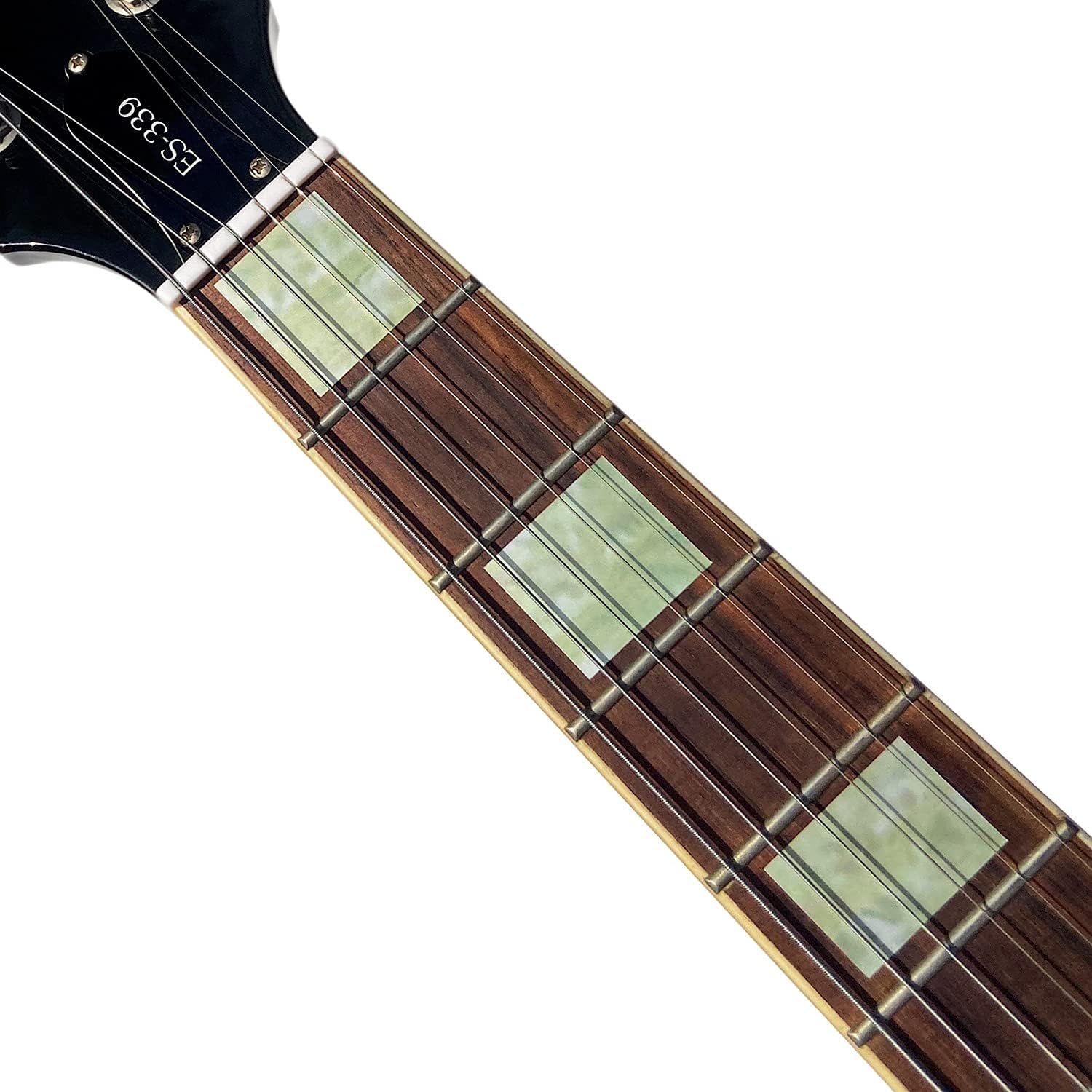 Inlay Sticker Fret Markers for Guitars & Bass - LP/SG Blocks - Aged White Pearl, F-005BL-AW