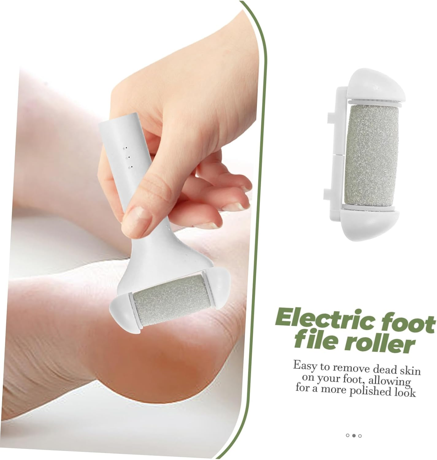 NULYLU 5Pcs Electric Foot File Roller Heads Replacement Roller for Foot Scraper Pedicure Tool Refill image number 2