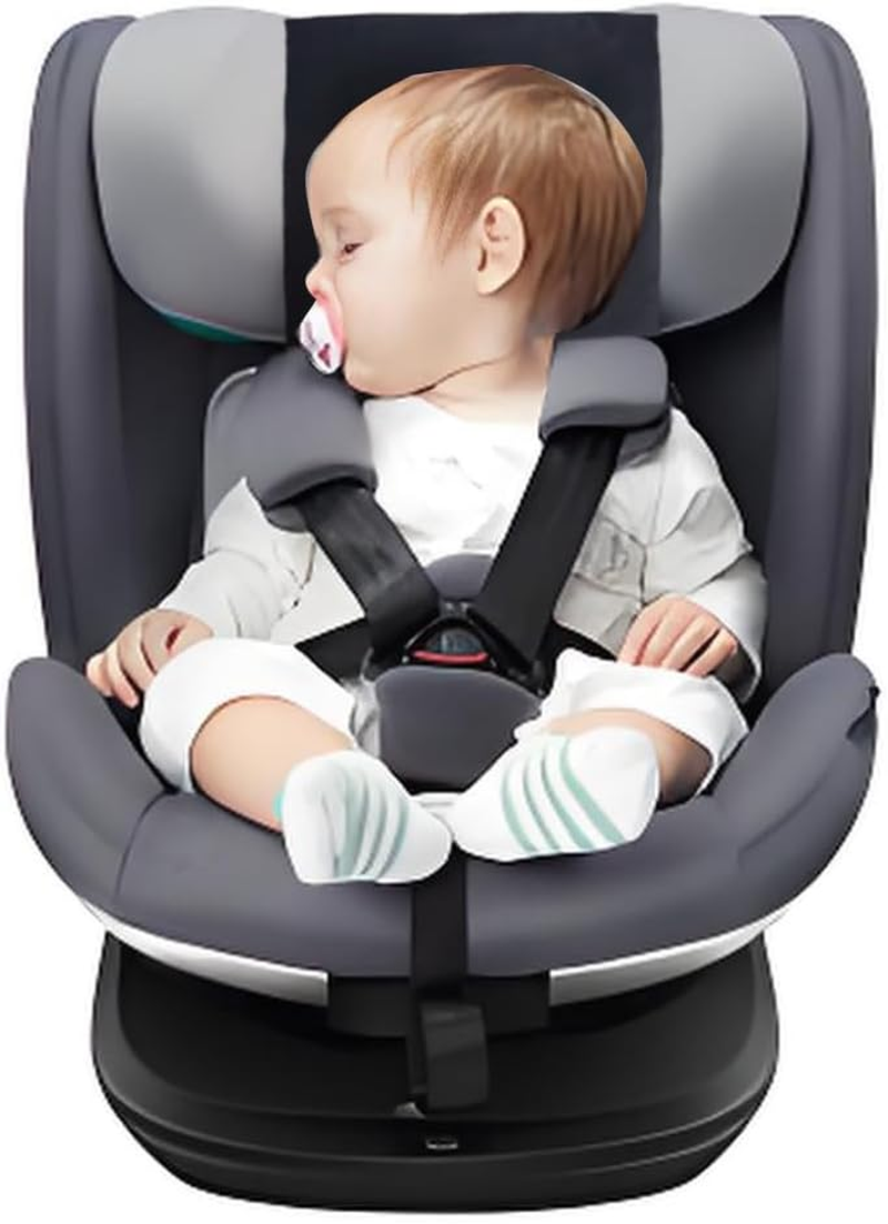 2Pcs Satin Car Seat Headrest Cover for Babies, Soft and Comfortable Baby Car Seat Hair Protector,Skin-Friendly Headrest Cover for Hair Protection (Black) image number 2