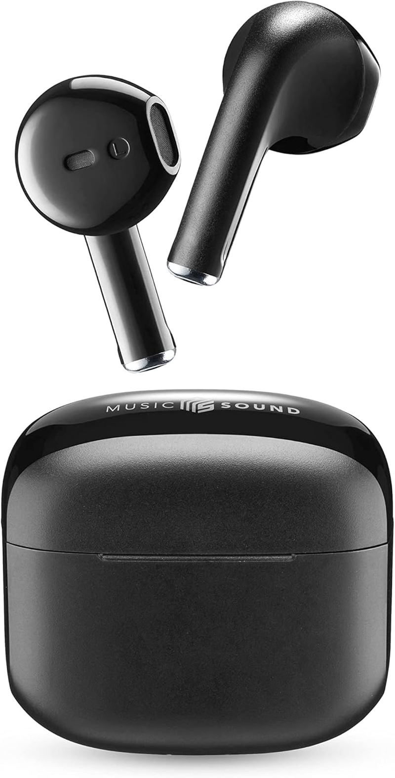 Music Sound | Swag Wireless Capsule Headset - Playback Time up to 20 Hours - Bluetooth - Black image number 5