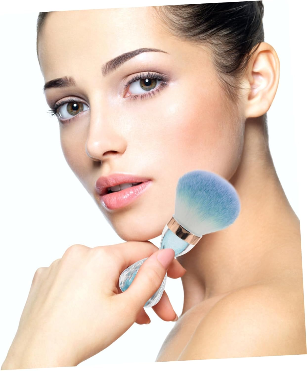 Beatifufu Nail Art Tools Soft Makeup Powder Brush Dust Collector Brush for Nail Art Cleaning Portable