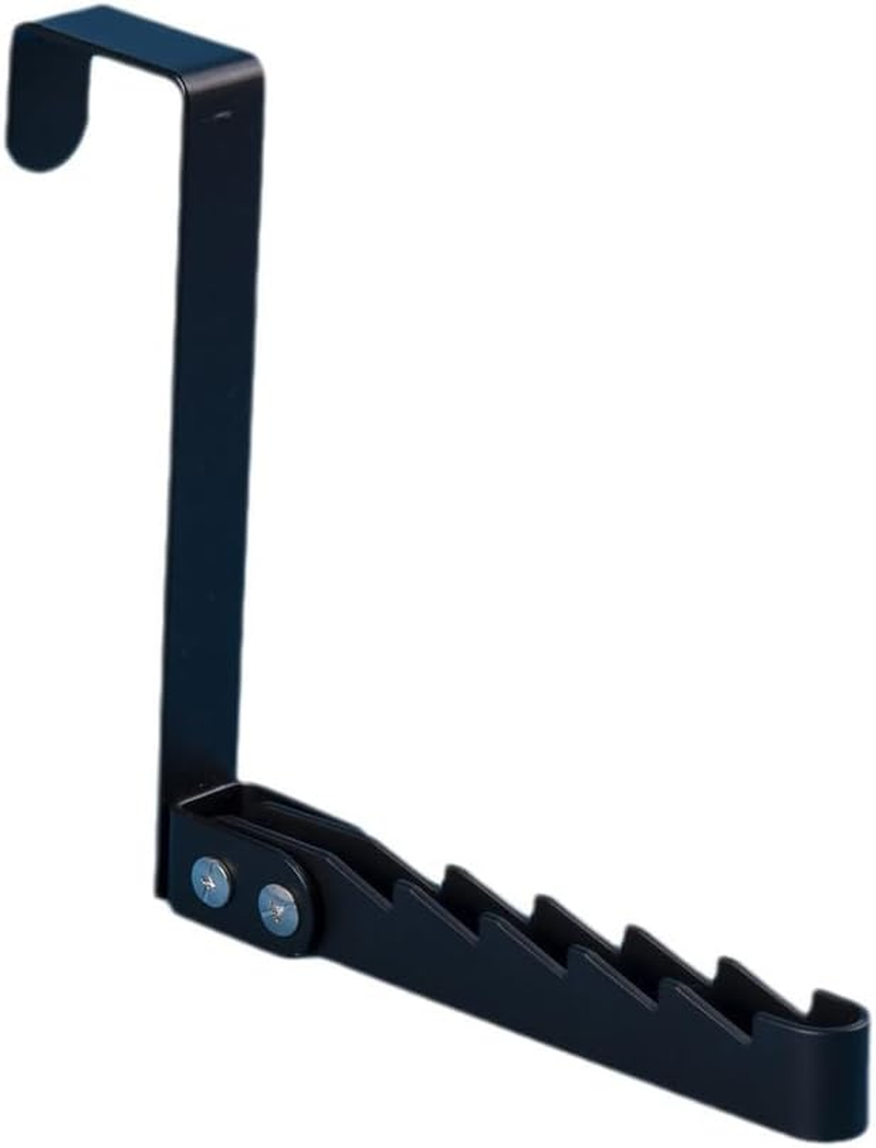 1 Pack Collapsible Folding over the Door Organizer Rack Space Saving Hanging Storage Hanger for Clothes, Coats, Towels for Bedroom Bathroom (1, Black)