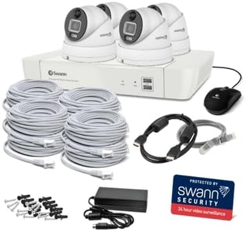 Swann 4 Camera 8 Channel 4K Master-Series NVR Security System, 1TB HDD, 4 Dome Cameras,Night Vision,Smart Alerts,Ip66 Weatherproof,Surveillance Solution for Home & Business-Swnvk-87680W4Dwl image number 6