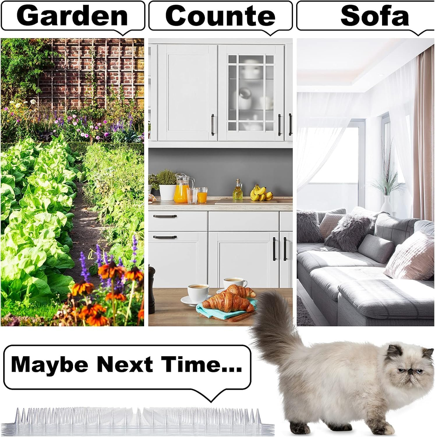 Cat Deterrent Pad, a 16 X 13X1 Inch Spike Pad That Won'T Harm Pets, Is Used as an Indoor and Outdoor Cat Repellent to Prevent Cats and Other Animals from Preying on It All Year Round. (14) image number 4