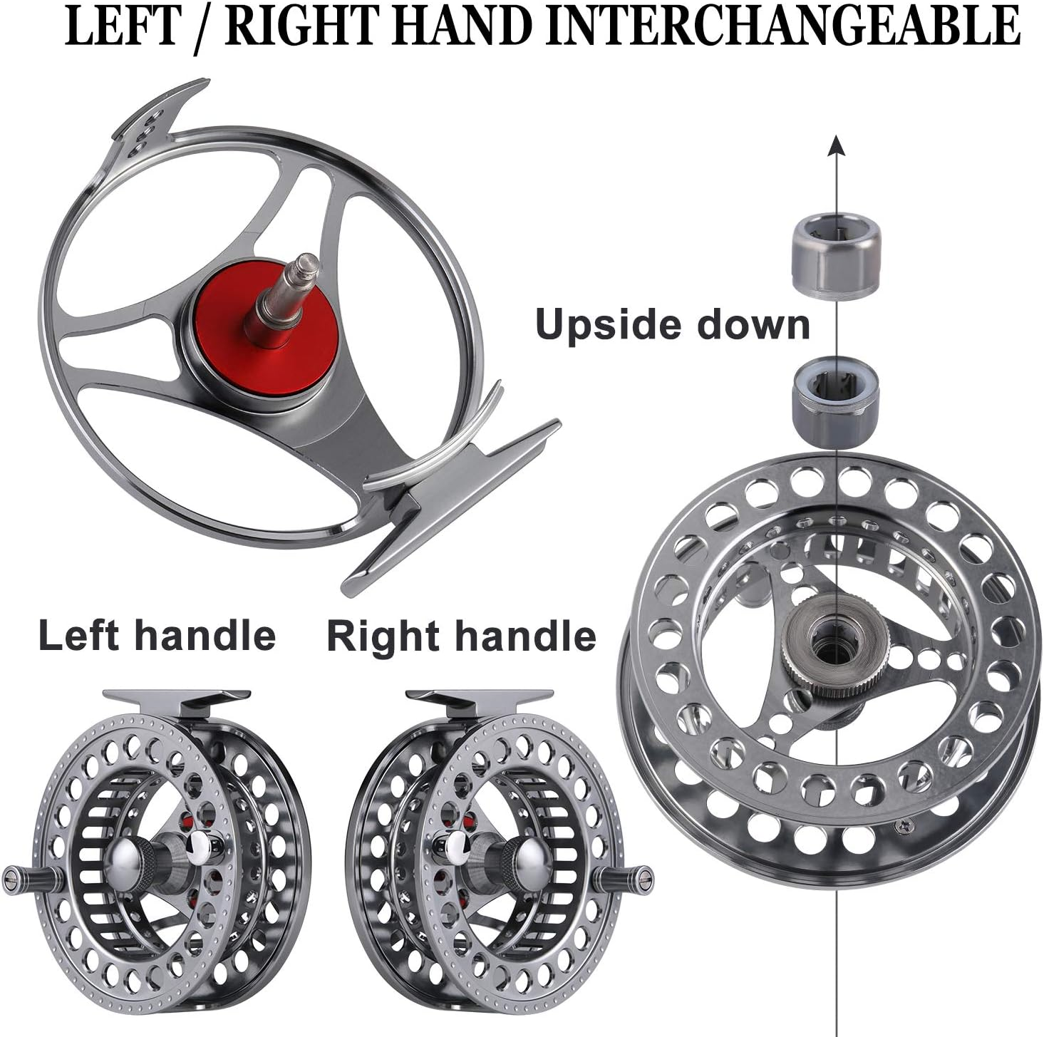 Sougayilang Fly Fishing Rod and Reel Combo, 4-Piece Graphite Fly Fishing Rod 5/6 Complete Starter with CNC Machined Aluminum Reel image number 1