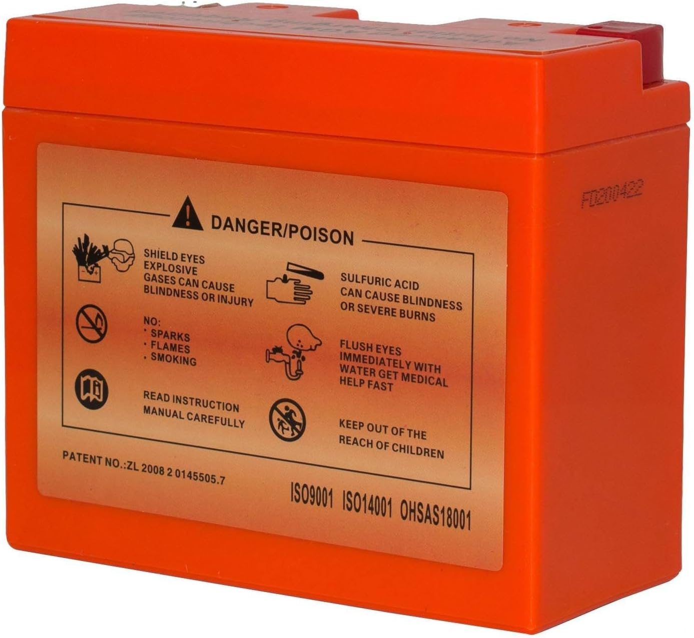 TDR YT12B-BS 12V 10Ah GEL Motorbike Battery image number 4