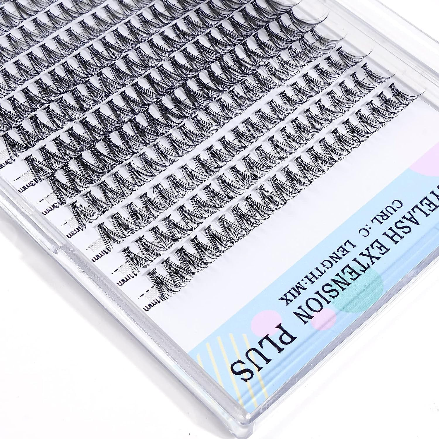 MAGEFY Fake Eyelashes 240 Clusters 11-15Mm Eyelash Expansion Cluster Mixed Tray Curling C Single Eyelash Cluster DIY at Home image number 4