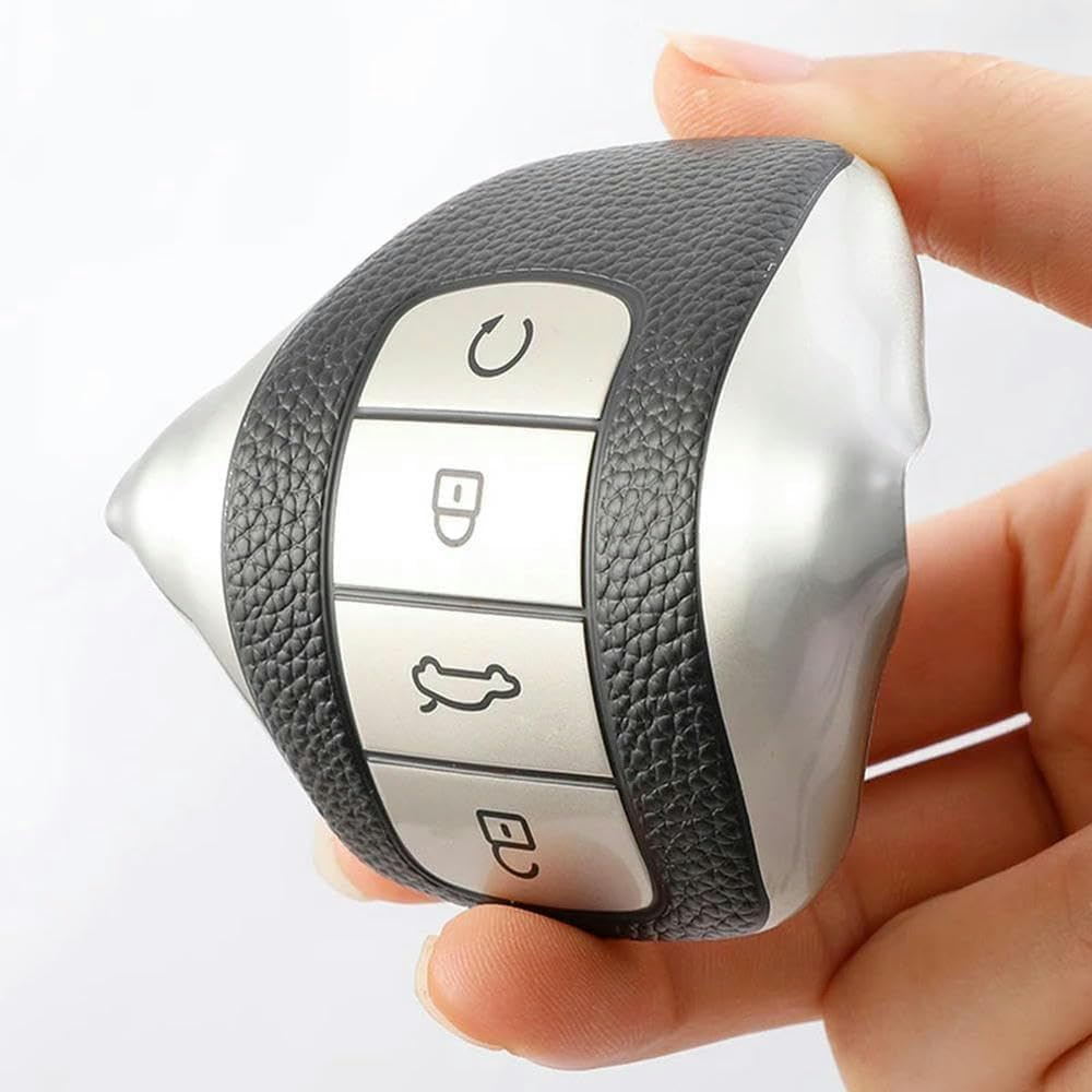 2 Pack Durable Car Smart Key Fob Case Cover and Premium TPU Protective Case Compatible with Chery Omoda 5 Tiggo 8 Pro Universal Car Accessories (Sliver) Key Protection Shell for Chery Automobile image number 2