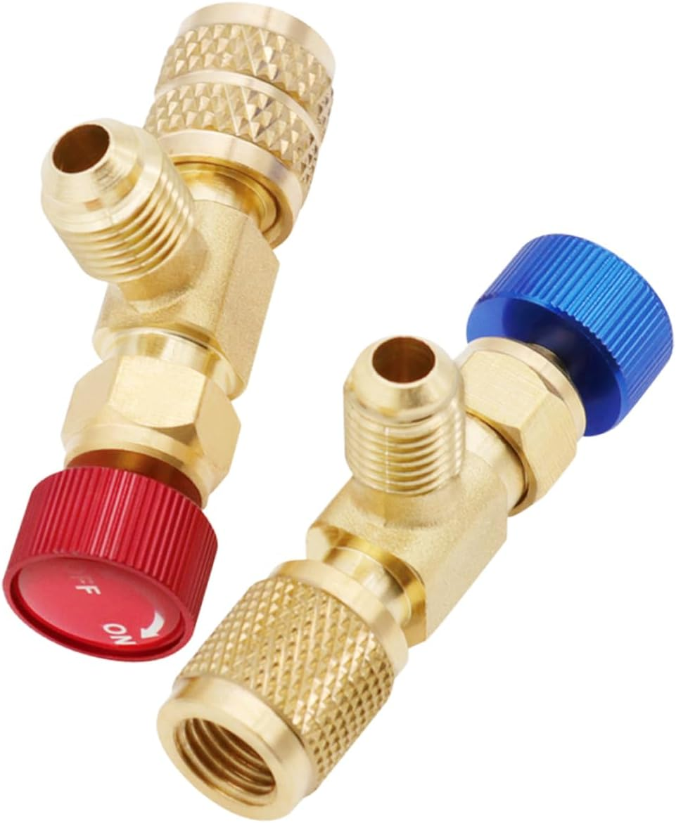 Iplusmile 4Pcs Refrigerant Charging Valve Safety Valve for Air Conditioning Copper Material for Refrigerator Charge image number 6