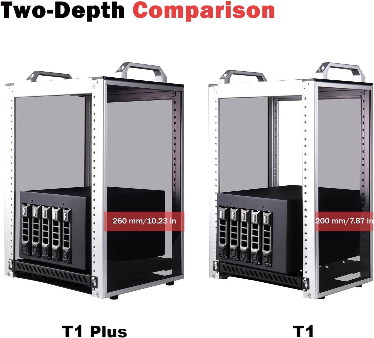 Geeekpi 8U Server Rack Cabinet, Deskpi Rackmate T1 Plus,10 Inch Network Rack for Servers, Network, A/V Equipment, 10.23Inch/260Mm Depth (Silver) image number 6