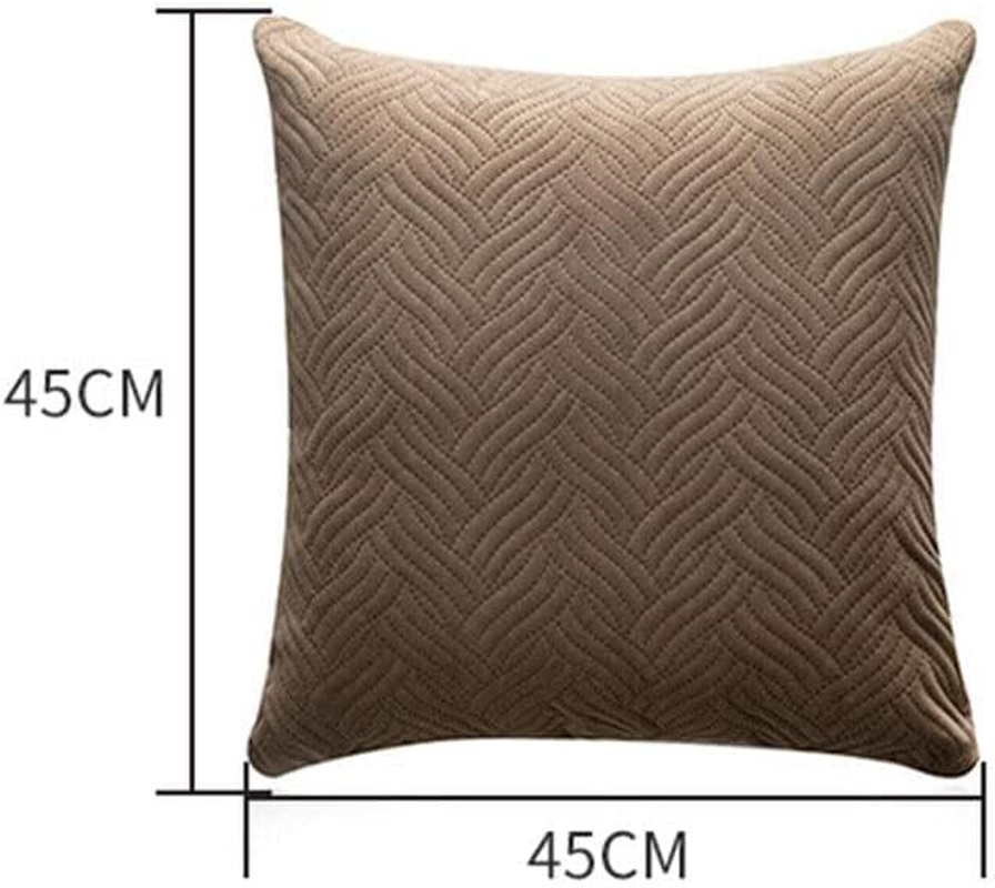 AIMALL 1PC Modern Decorative Velvet Cushion Cover, Soft and Elegant, Hidden Zipper, 45X45Cm - Dark Blue image number 3