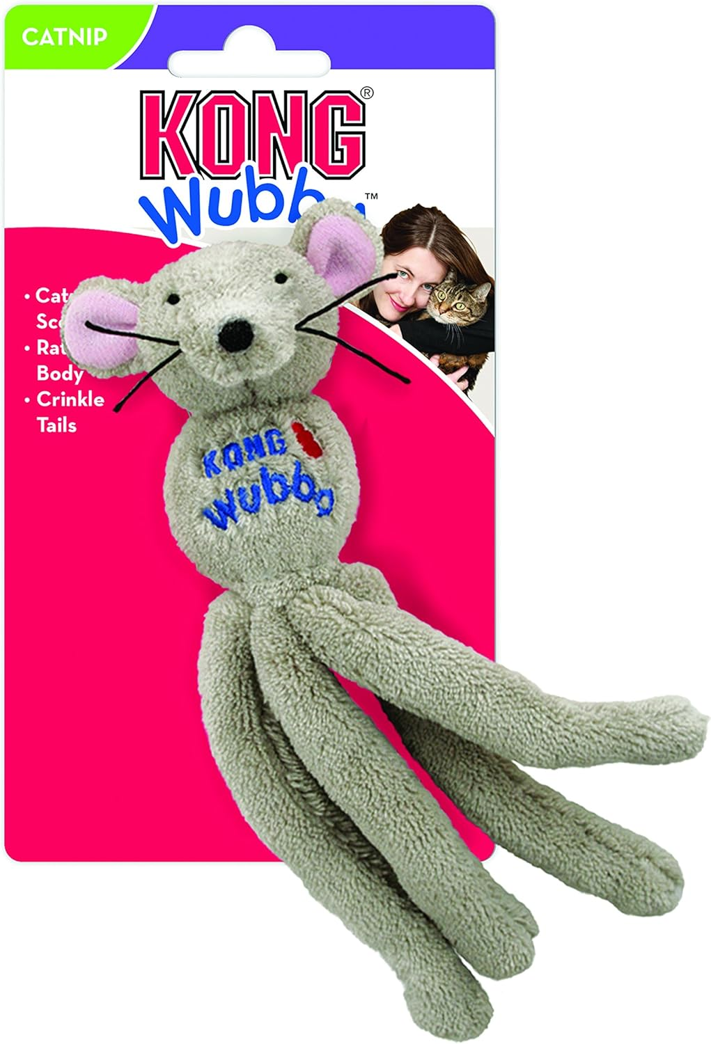 KONG Wubba Mouse Cat Toy (Colour Varies) image number 1